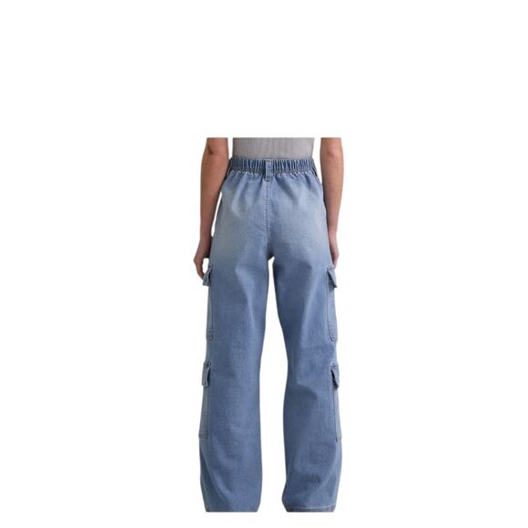 Madden NYC Women’s Size Small Skater Cargo Jeans 29" Inseam Wide Leg Grungecore - Picture 3 of 10